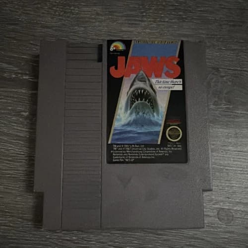 LJN Jaws Action Arcade Nintendo NES Game NTSC-U/C (US/Canada) 1987 Release