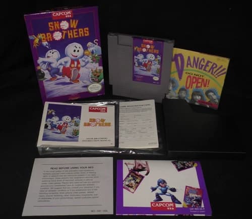 Snow Brothers NES 1991 Capcom Nintendo Complete CIB Bros. Bros