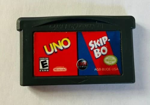 Nintendo Gameboy Advance Game - Skip-Bo Uno FREE SHIPPING Cartridge Only