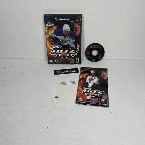 NHL Hitz 2003 (Nintendo GameCube, 2003) CIB Complete with Reg Card Tested Works