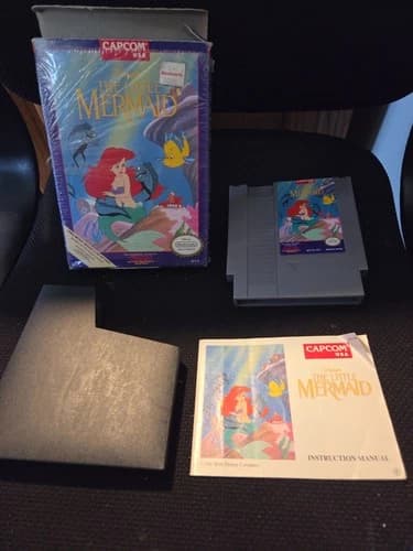 The Little Mermaid Nintendo NES Game Complete In Box (1991 Disney)