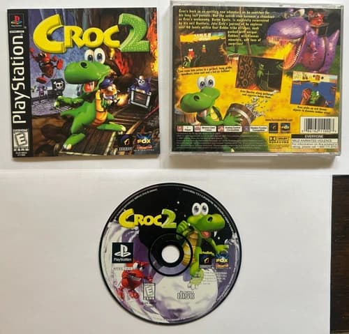 CROC 2 CIB PLAYSTATION 1 VIDEO GAME W/ MANUAL REGISTRATION CARD Sony PS1 TESTED