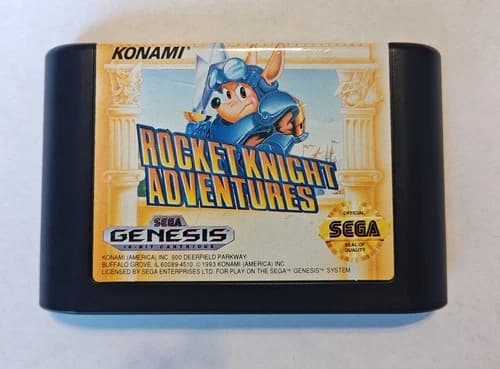 Rocket Knight Adventures (Sega Genesis, 1993) - Cart Only - Tested & Works