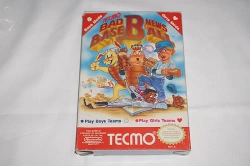 Bad News Baseball (Nintendo NES) Complete in Box CIB