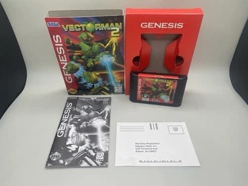 Vectorman 2 - Sega Genesis - Authentic Game, Box, Manual And Reg Card.