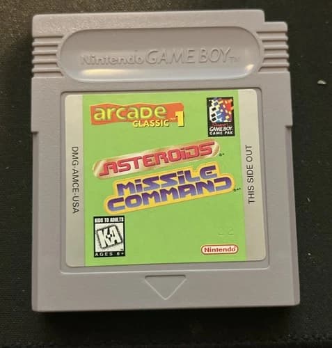 Arcade Classic No. 1: Asteroids/Missile Command (Nintendo Game Boy, 1995)