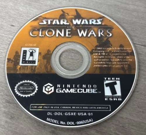 Star Wars The Clone Wars Nintendo GameCube Game Disc Only Tested Works FREE SHIP