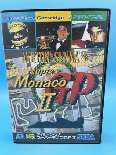 SUPER MONACO GP II 2 AYRTON SENNA'S CIB w/ insert SEGA Mega Drive - US Seller!