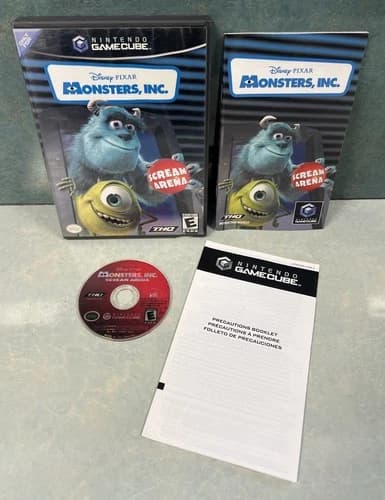 Monsters, Inc. Scream Arena (Nintendo GameCube 2002) COMPLETE CIB Tested