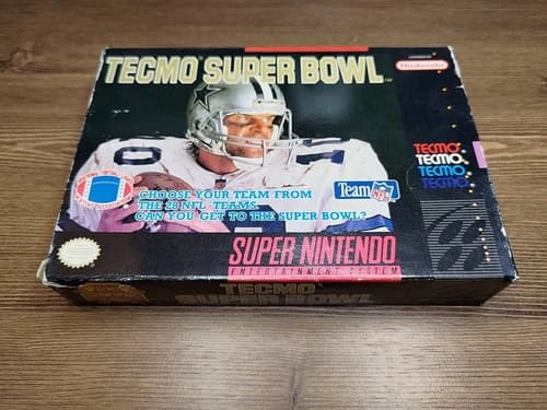 Tecmo Super Bowl SNES Authentic Complete in Box