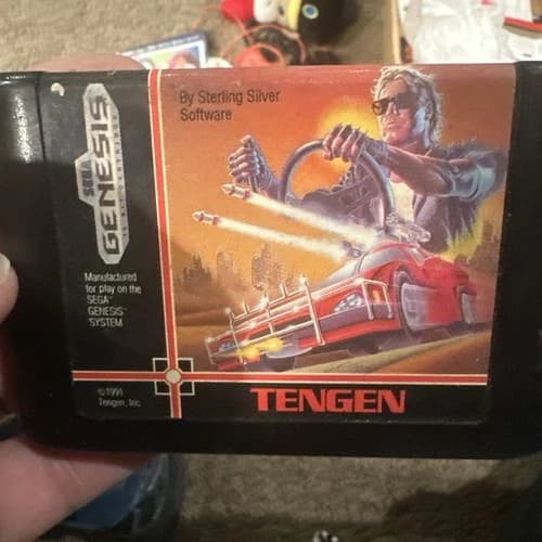 RoadBlasters (Sega Genesis, 1991) TENGEN Game Cartridge Only tested works
