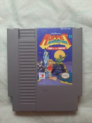 Nintendo NES MUPPET ADVENTURE: CHAOS AT THE CARNIVAL - LOVELY label, works!