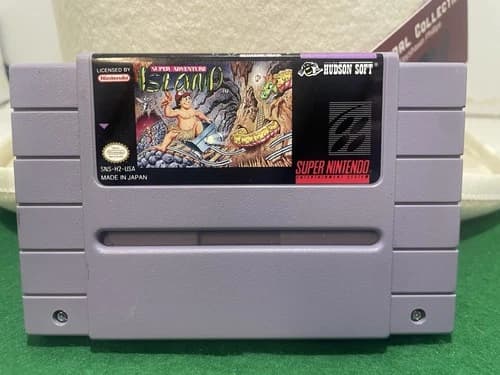 Super Adventure Island SNES Video Game Cartridge 1991 Edition
