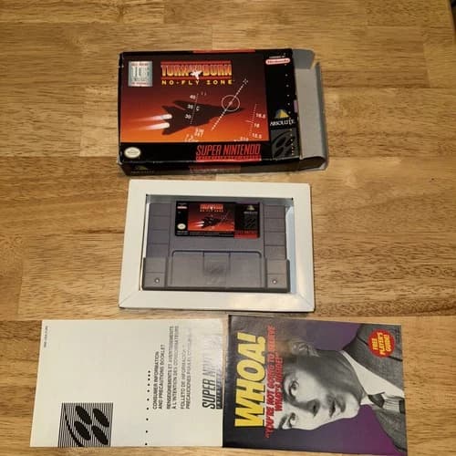 Turn and Burn: No-Fly Zone Nintendo SNES Game CIB Tested/Works