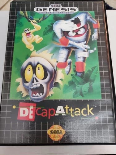 Decap Attack Sega Genesis, 1991 Complete CIB W/ Manual Tested Working