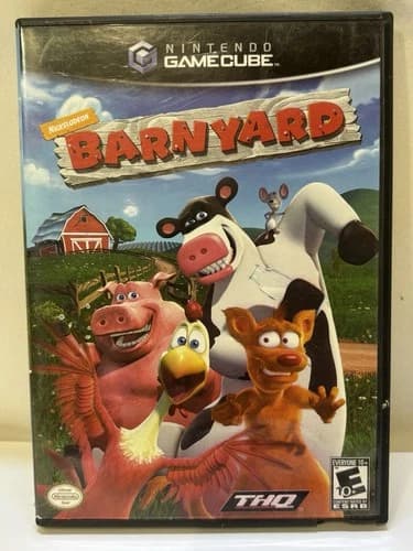 Barnyard Nintendo GameCube 2006 Complete CIB Tested Manual Cover Tear