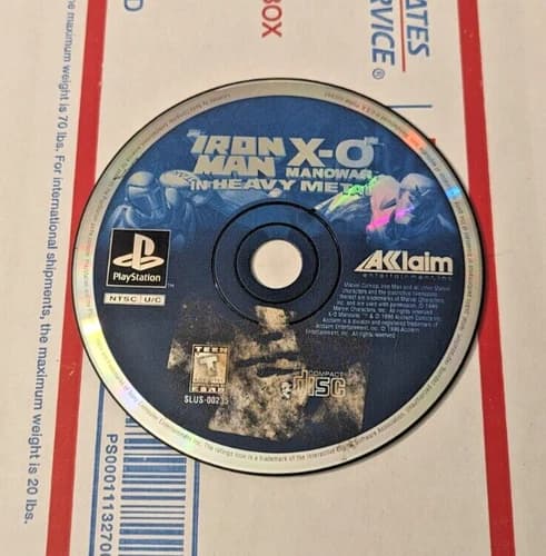 Iron Man in Heavy Metal/X-O Manowar - Playstation PS1 Disc Only