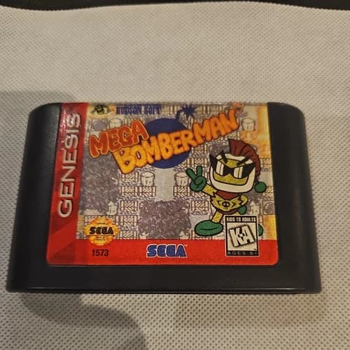 Mega Bomberman (Sega Genesis, 1995) Authentic Game Cartridge