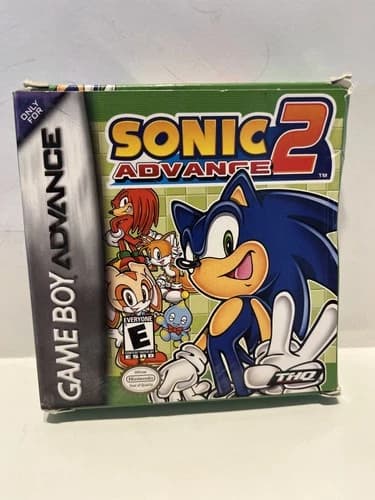 2002 THQ Sonic Advance 2 Video Game for Gameboy Advance with Box and Manual