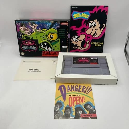 Joe & Mac - Super Nintendo SNES - Complete In Box CIB.