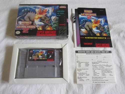 King of the Monsters 2 (SNES) Super Nintendo CIB 100% Complete 1994 Takara RARE