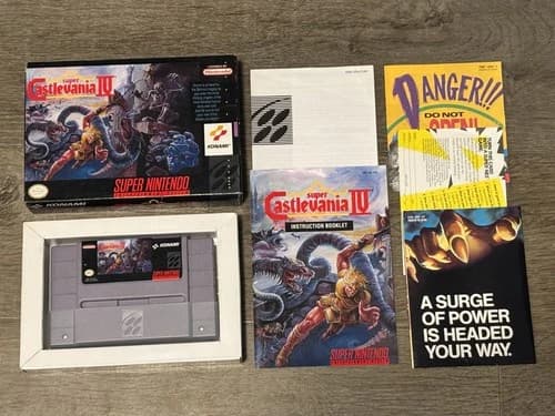 Super Castlevania IV Super Nintendo Snes Complete CIB w/Inserts Excellent Shape
