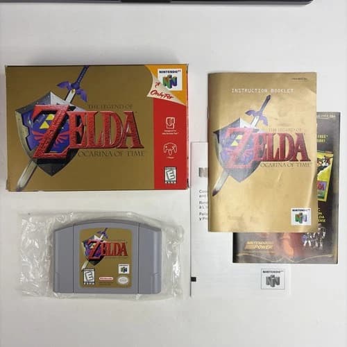 NICE The Legend of Zelda Ocarina of Time Nintendo N64 Complete Box CIB Authentic
