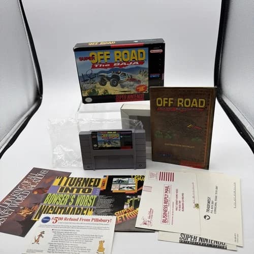 Super Off Road The Baja SNES Super Nintendo CIB Complete Box 1993 Tested