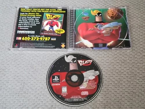 Blasto (Sony, PlayStation 1, 1998 PS1) CIB Tested Complete