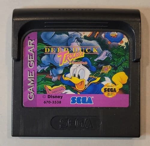 1993 Deep Duck Trouble Donald Duck Sega Game Gear Cartridge Only - OEM Cart