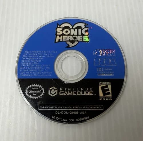 Sonic Heroes (Nintendo GameCube, 2004) Video Game Disc Only