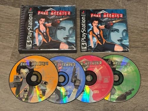 Fear Effect 2 Retro Helix Sony Playstation 1 PS1 Complete w/Reg Card Authentic