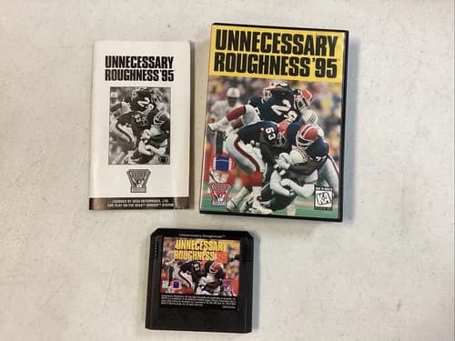 Unnecessary Roughness '95 (Sega Genesis, 1994) CIB with Manual Tested