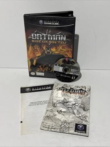Batman Rise of Sin Tzu GameCube CIB W/ Registration Card Clean Disc