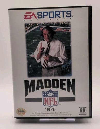 Madden NFL '94 (Sega Genesis, 1993) Complete CIB Tested