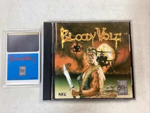 Bloody Wolf (TurboGrafx-16, 1990) CIB Manual Tested