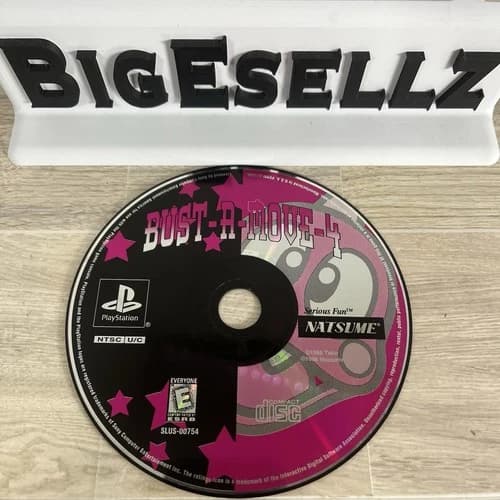 Bust A Move 4 PS1 Tested Authentic Loose Disc Puzzle Arcade PlayStation Game