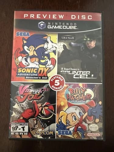 Nintendo Gamecube Preview Disc Sonic Adventure/Viewtiful Joe/Billy Hatcher CIB