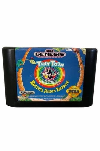 Tiny Toon Adventures Buster's Hidden Treasure Sega Genesis Game Cartridge Konami