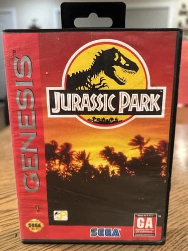Sega Genesis Jurassic Park Complete in Box CIB Authentic Tested and Working