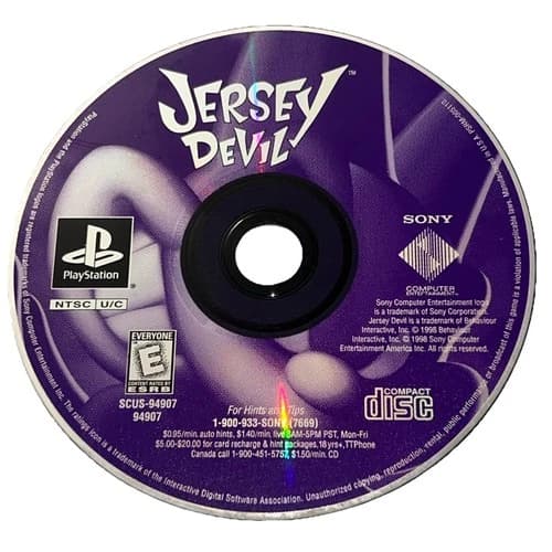 Jersey Devil - Sony PlayStation 1, 1998 | Disc only | Resurfaced | TESTED