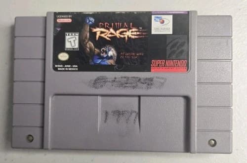 Primal Rage Super Nintendo SNES Game Cartridge Only 1995 **Ink Otherwise Good**