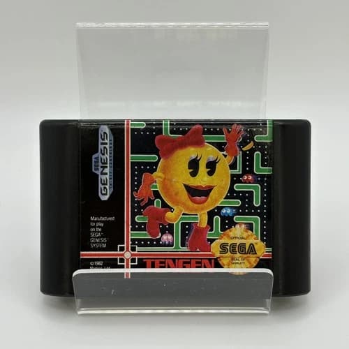Ms. Pac-Man Sega Genesis Game Cartridge Tested