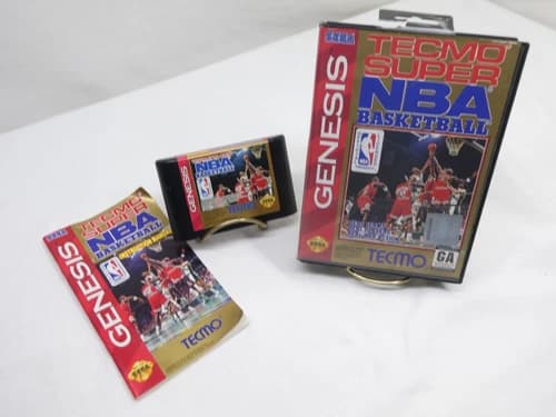Tecmo Super NBA Basketball (Sega Genesis, 1993) Complete Tested and working