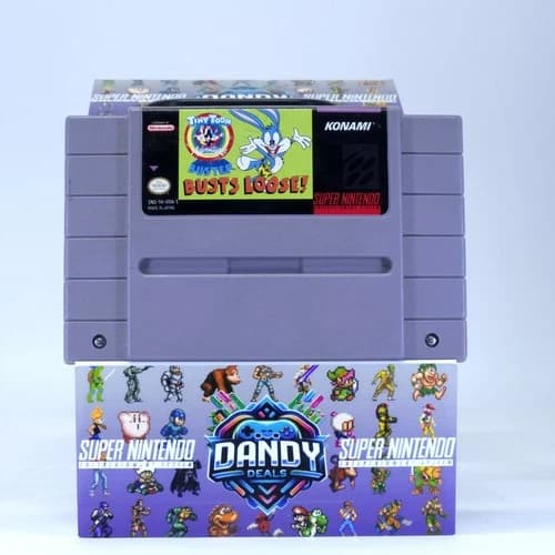 Tiny Toon Adventures Buster Busts Loose SNES Authentic, Tested - Super Nintendo