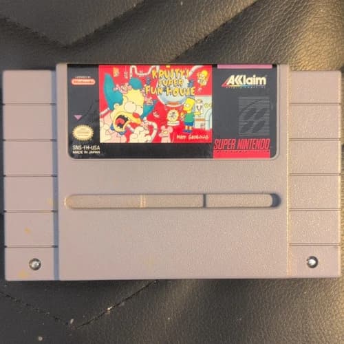 Acclaim Krusty's Super Fun House (The Simpsons) SNES Game NTSC-U/C