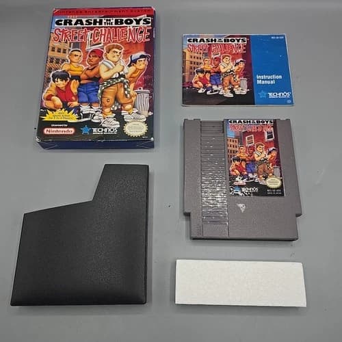 Crash 'n' the Boys: Street Challenge (Nintendo NES) Complete With Manual CIB