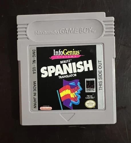 InfoGenius Berlitz Spanish Translator - Nintendo Gameboy - Cart Only - Tested