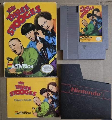 The Three Stooges (Nintendo Entertainment System, NES, 1987) Cib Complete Tested