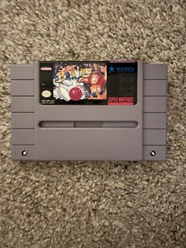 Super Bowling (Super Nintendo SNES) - Original Game Cartridge